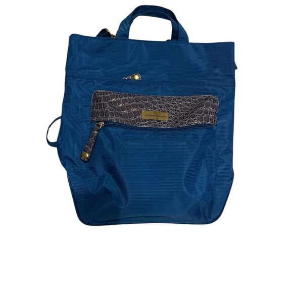 Samantha Brown Handbags - Samantha Brown  Blue Laptop Bag with Crocodile Pattern/ Travel